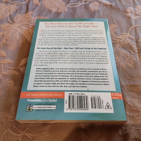 The South Beach Diet Good Eats Guide, by Arthur Agatston, M.D. Paperback, Used - Picture 4 of 14